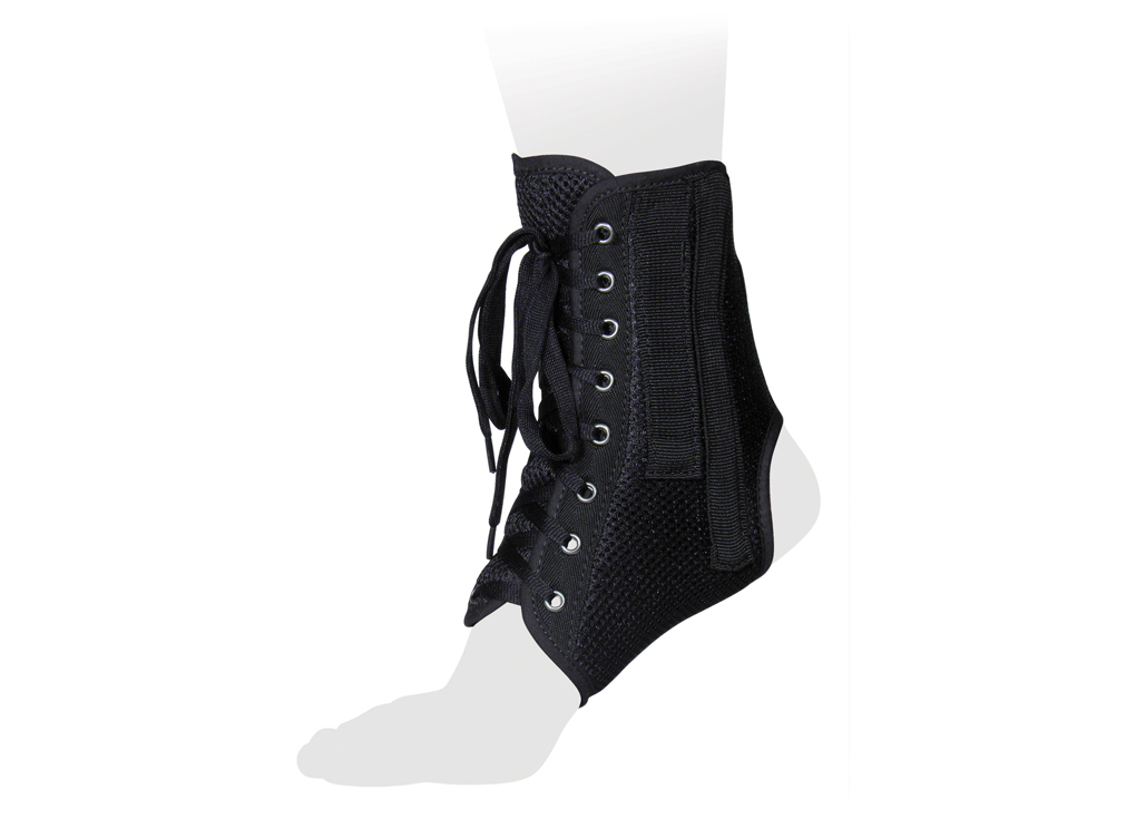 Бандаж на голеностопный сустав со шнуровкой, 4 съемных моделируемых ребра жесткости (арт. AS-ST), XXL