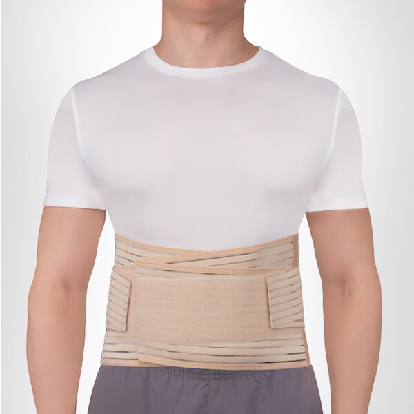 Бандаж-корсет пояснично-крестцовый для поддержки спины с ребрами жесткости с фиксаторами (арт.SL B01), L