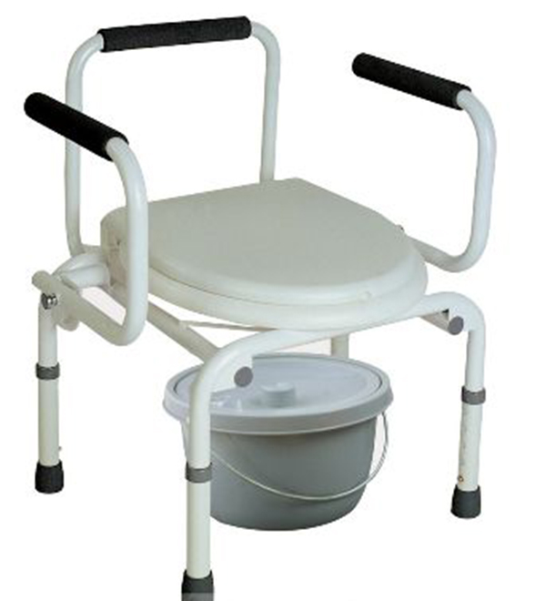 Кресло-туалет с опускающимися подлокотниками изображение