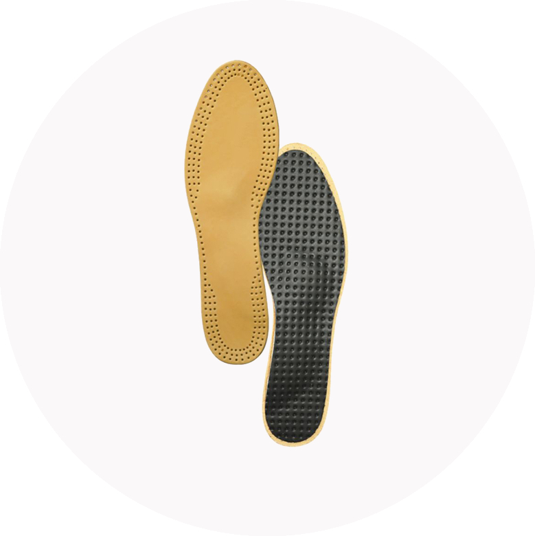 Стельки ортопедические мягкие (для обуви на каблуке от 0 до 7 см) черный золотистый изображение