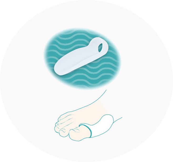 Силиконовый протектор для защиты сустава первого пальца стопы