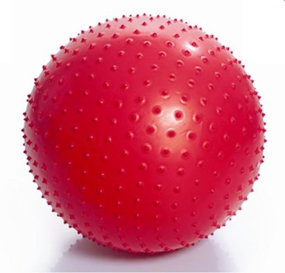 Гимнастический мяч игольчатый, с насосом, 65см изображение